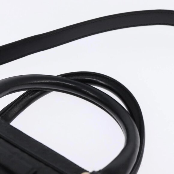 GUCCI Diamante Hand Bag Leather 2way Black Gold 344357 Auth 135065 - Picture 8 of 16